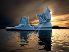 Twillingate, iceberg at sunset